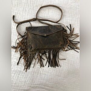 Myra Fringe Leather Crossbody Bag EUC 2300